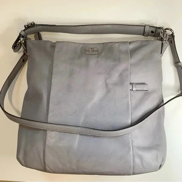 COACH Pebble Grey Madison Isabelle Leather Bag - Picture 15 of 16